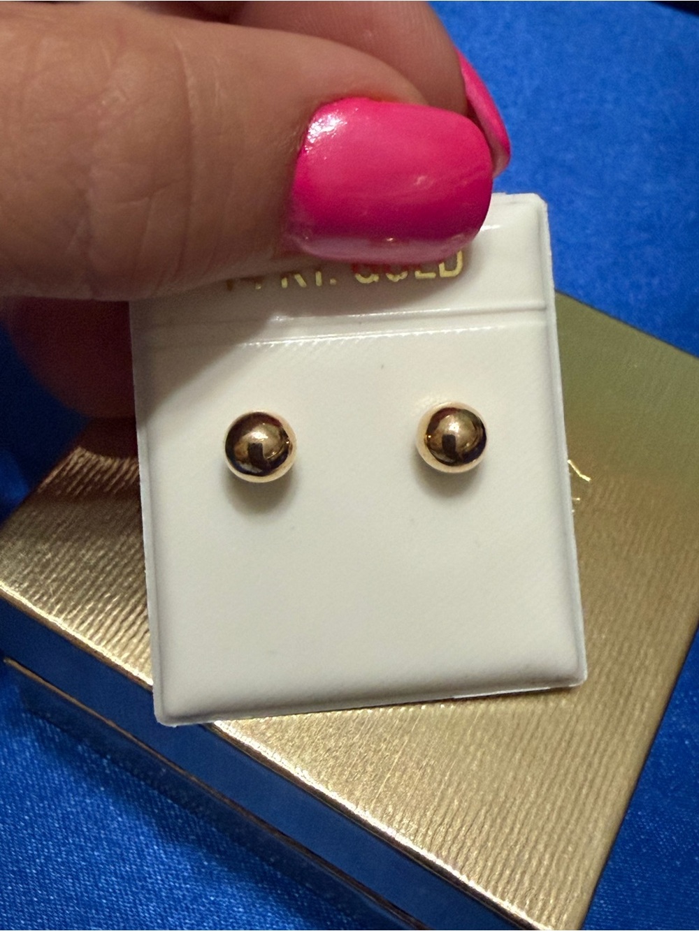 Solid 14k Gold Ball Studs